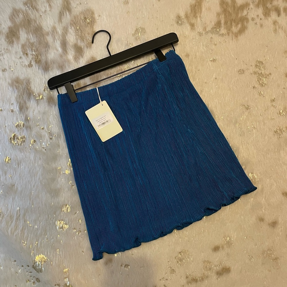 Peppermayo Waves of Light Mini Skirt - Cobalt